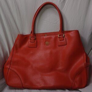 Tory Burch Robinson East West Red Leather